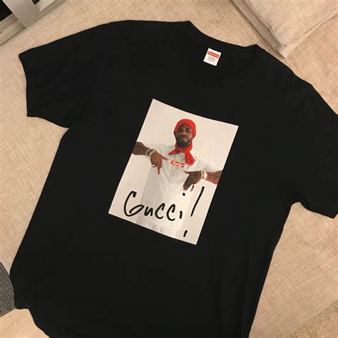 gucci mane supreme fake|supreme gucci mane tee black.